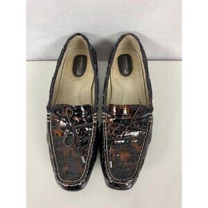 Sperry  Top Sider Brown Patent Leather Slip on Loafers Women's 9‎ Medium